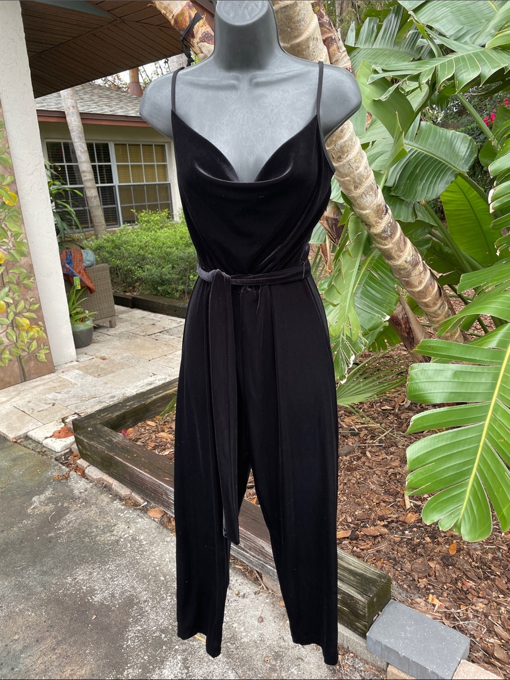 Banana republic velvet jumpsuit